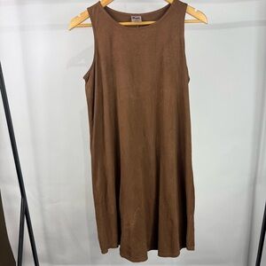 Wrangler Faux Suede Midi sleeveless Dress Size Small